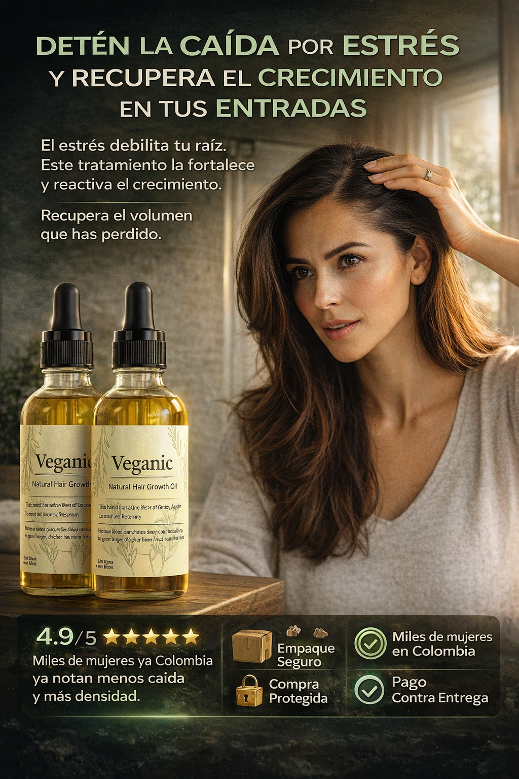 VEGANIC: Tratamiento Anticaída Natural | Activa el Crecimiento y Recupera Tu Volumen