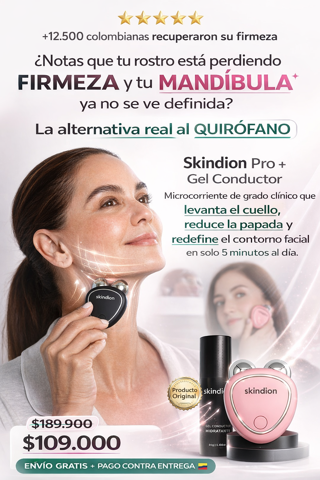 Skindion™ - Masajeador Facial de Microcorriente Antiarrugas