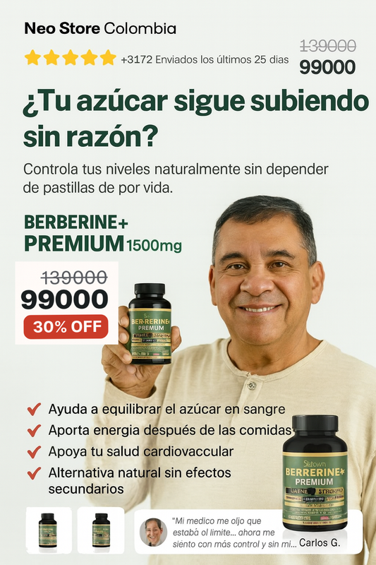 Berberine + Premium - Azúcar Alta / Prediabetes
