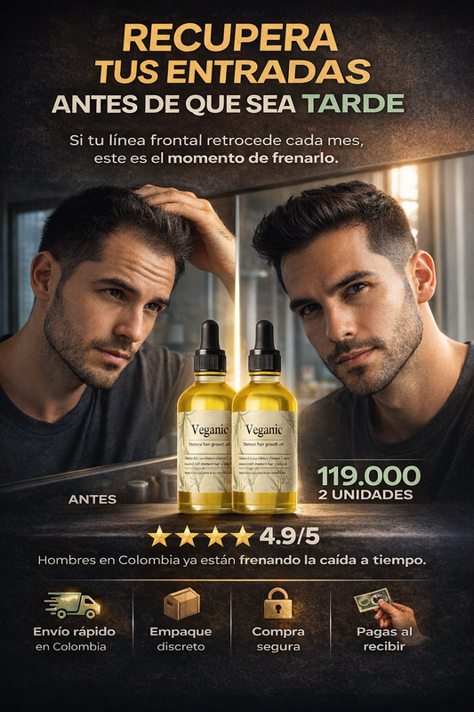 VEGANIC: Activador Capilar Para Entradas | Recupera Tu Línea Frontal Antes de Que Sea Tarde