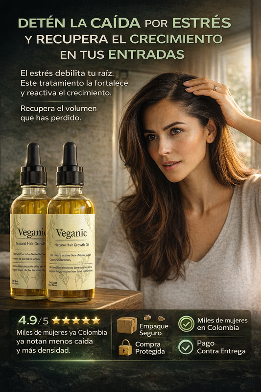 VEGANIC: Tratamiento Anticaída Natural | Activa el Crecimiento y Recupera Tu Volumen