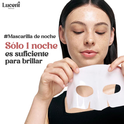 Mascarilla de Colágeno Lucent x4 | Reafirma y tonifica tu piel