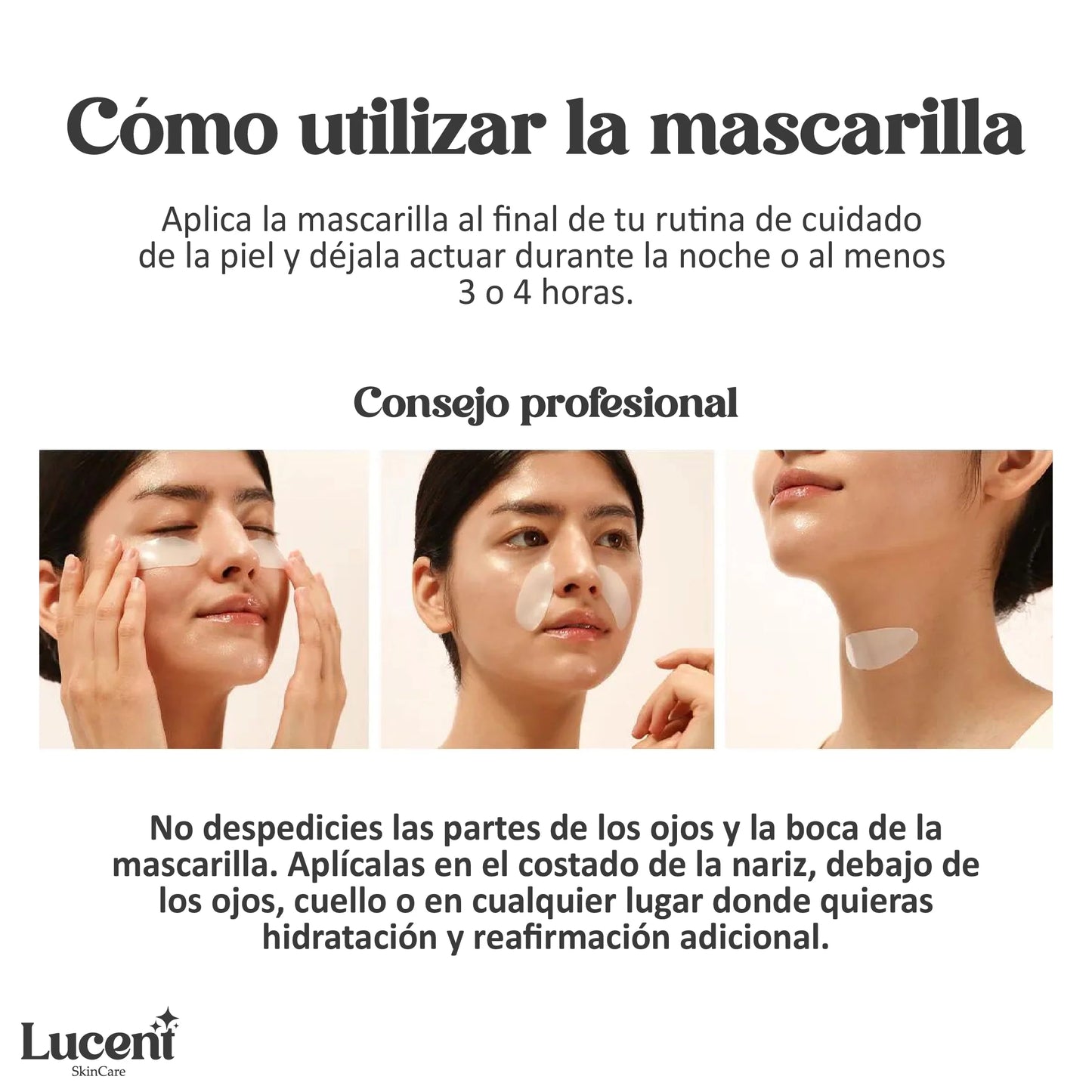 Mascarilla de Colágeno Lucent x4 | Reafirma y tonifica tu piel
